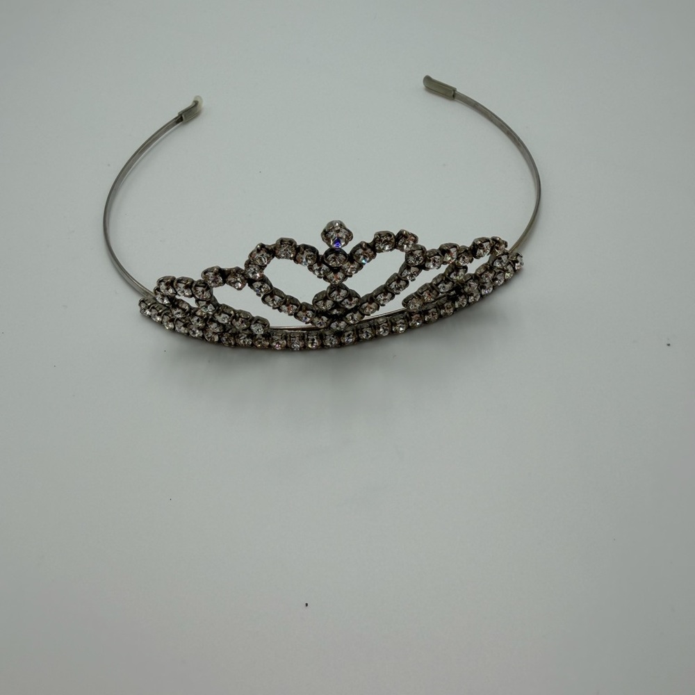 Yves Saint Laurent Crystal Heart Tiara Headband - Champagne and Clear Stones - Picture 3 of 5